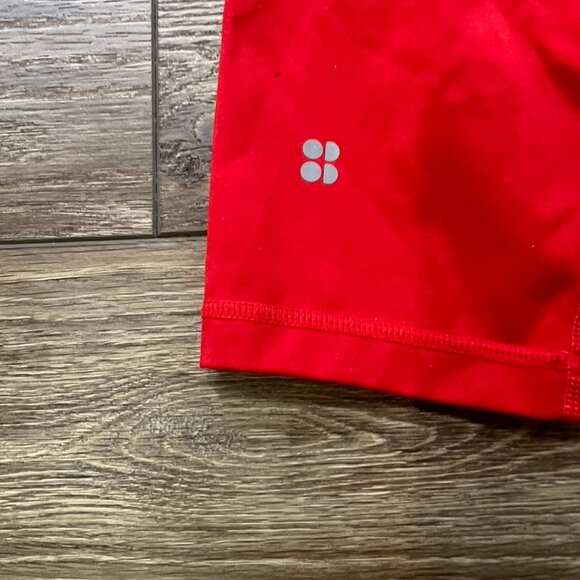 Sweaty Bettery Power Leggings 7/8 Length Red, Size L, 24" Inseam, Stretch - Picture 12 of 13